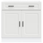 Kitchen Base Cabinet White Engineered Wood | HomeAndLiving
