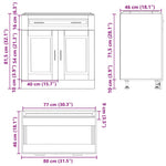 Kitchen Base Cabinet White Engineered Wood | HomeAndLiving