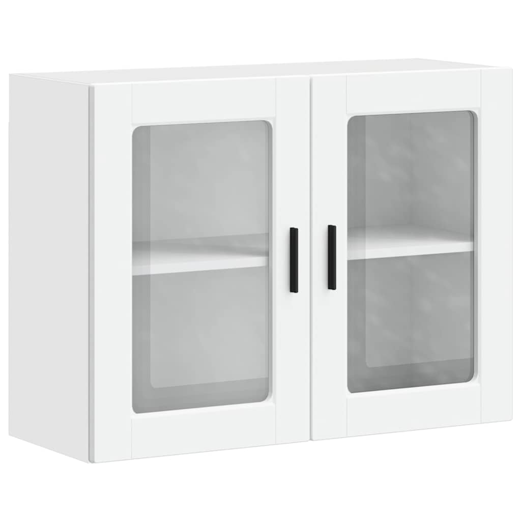 Kitchen Wall Cabinet Glass Door 80cm White | HomeAndLiving