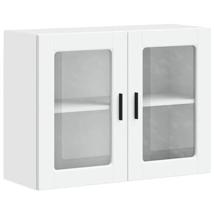 Kitchen Wall Cabinet Glass Door 80cm White | HomeAndLiving