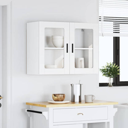 Kitchen Wall Cabinet Glass Door 80cm White | HomeAndLiving