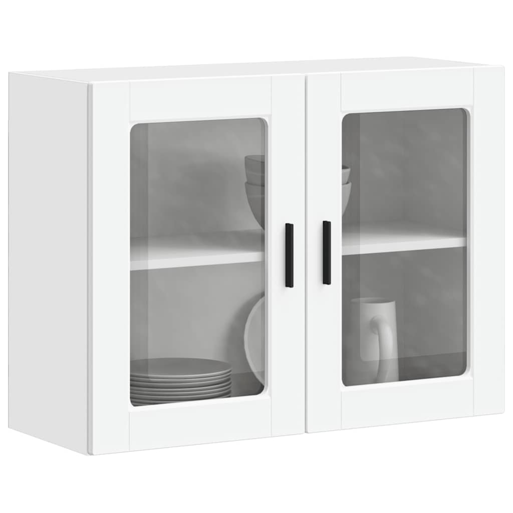 Kitchen Wall Cabinet Glass Door 80cm White | HomeAndLiving