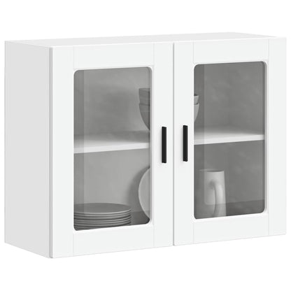 Kitchen Wall Cabinet Glass Door 80cm White | HomeAndLiving