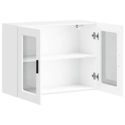 Kitchen Wall Cabinet Glass Door 80cm White | HomeAndLiving
