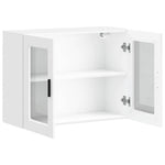 Kitchen Wall Cabinet Glass Door 80cm White | HomeAndLiving