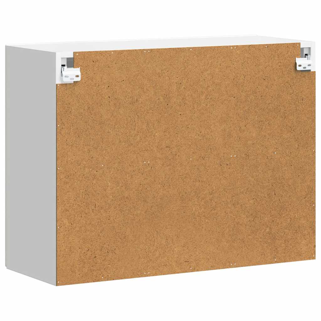 Kitchen Wall Cabinet Glass Door 80cm White | HomeAndLiving
