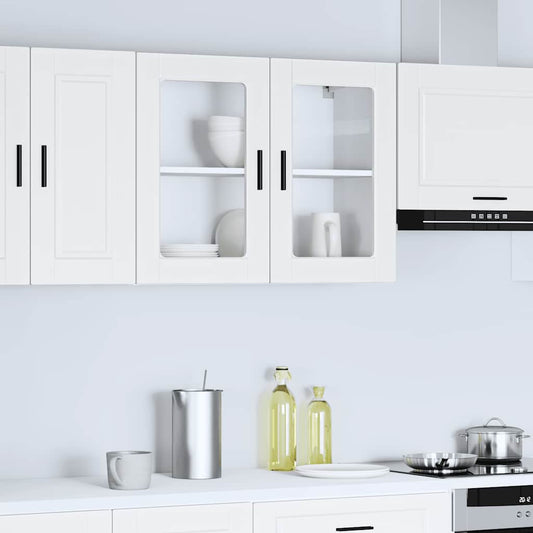 Kitchen Wall Cabinet Glass Door 80cm White | HomeAndLiving