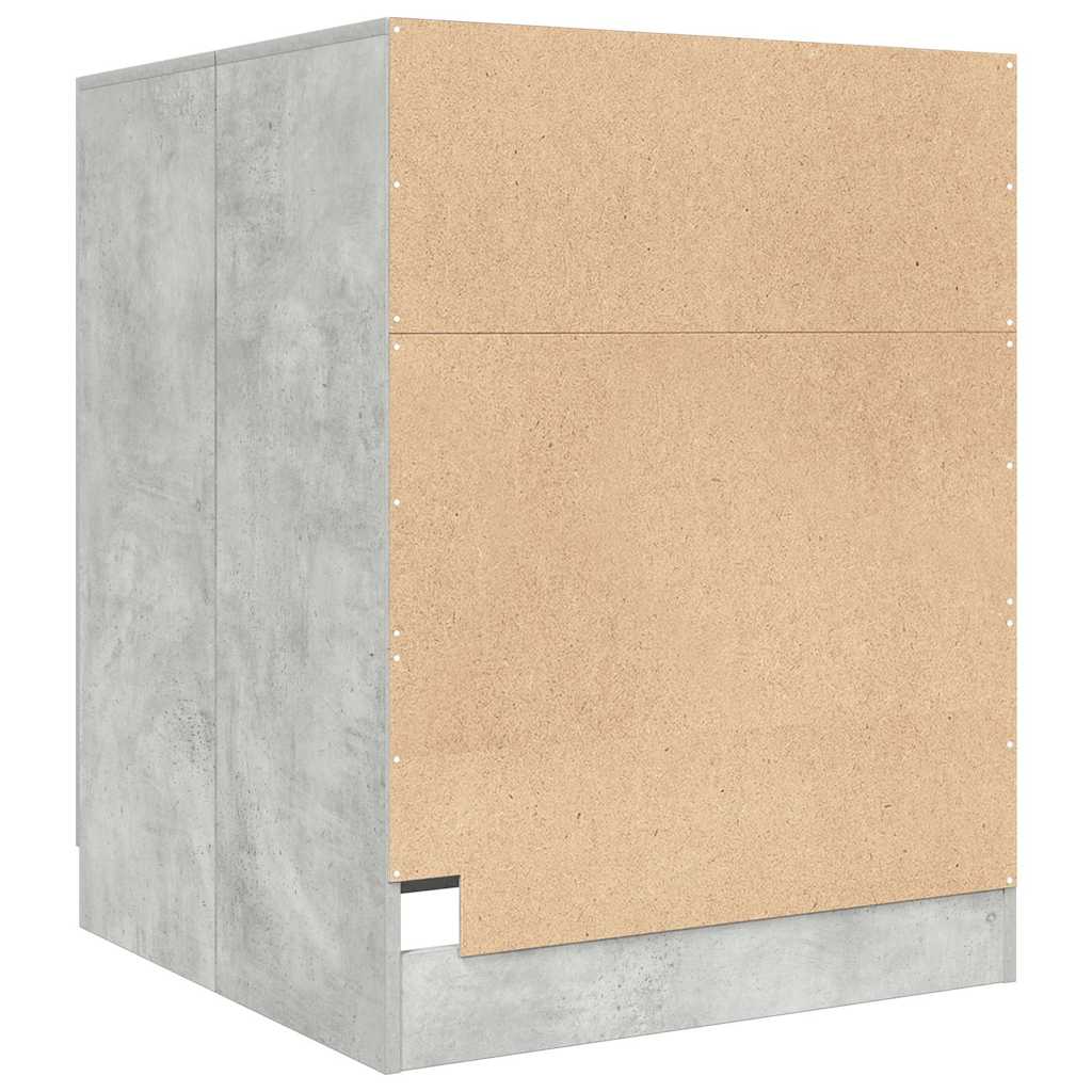 Washing Machine Cabinet Concrete Grey 70.5cm | HomeAndLiving