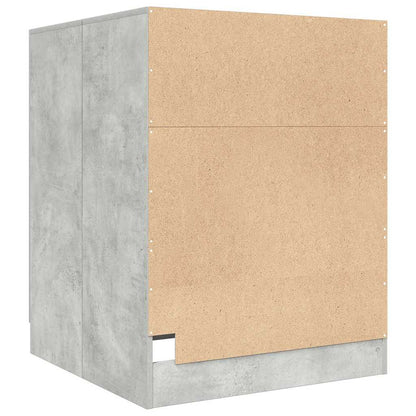 Washing Machine Cabinet Concrete Grey 70.5cm | HomeAndLiving