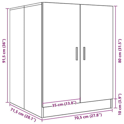 Washing Machine Cabinet Concrete Grey 70.5cm | HomeAndLiving