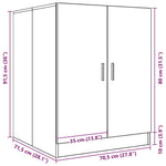Washing Machine Cabinet Concrete Grey 70.5cm | HomeAndLiving