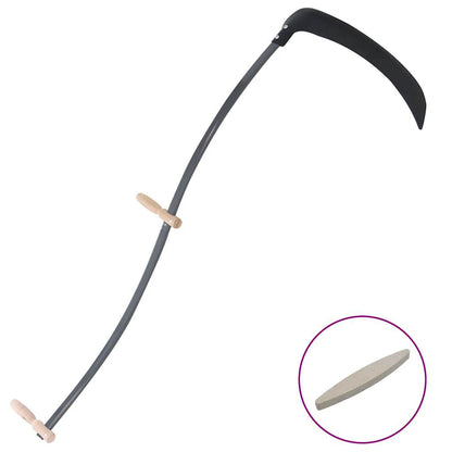 Scythe 145 cm with Grinding Stone  Maintain Perfect Cuts in Fields, Gardens, & Lawns