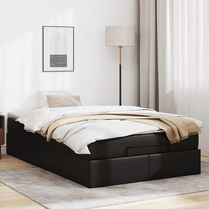 Ottoman Bed with Mattress Black Super Single