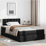 Ottoman Bed with Mattress Black King Single