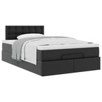 Ottoman Bed with Mattress Black King Single