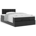 Ottoman Bed with Mattress Black King Single