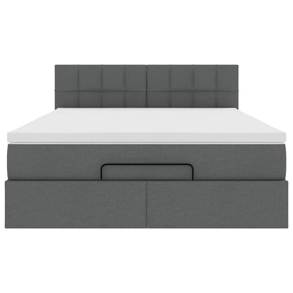 Ottoman Bed with Mattress - Queen Fabric