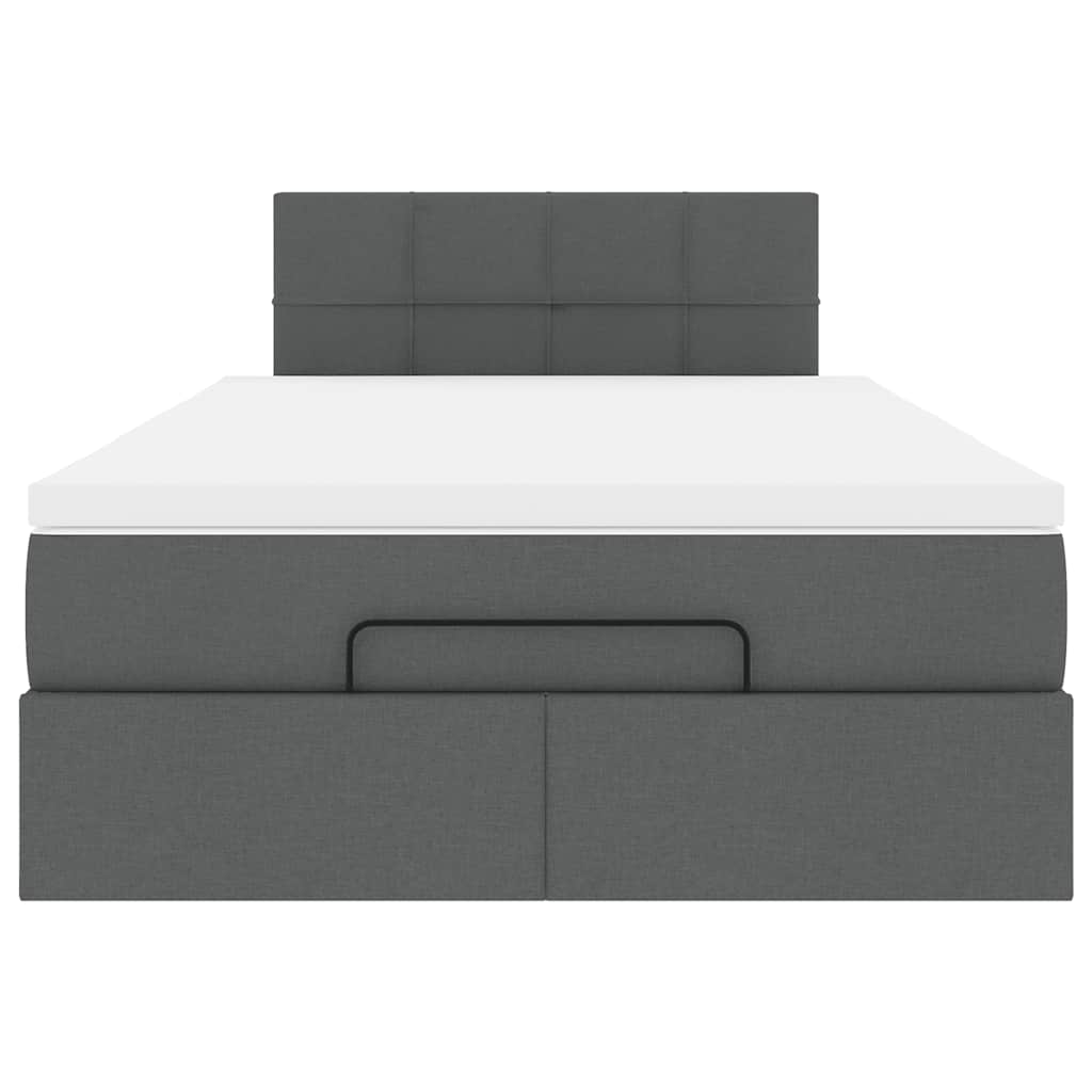 Ottoman Bed with Mattress King Single Fabric