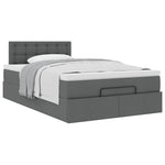 Ottoman Bed with Mattress King Single Fabric