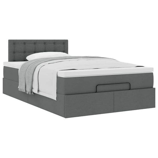  Ottoman Bed with Mattress King Single Fabric