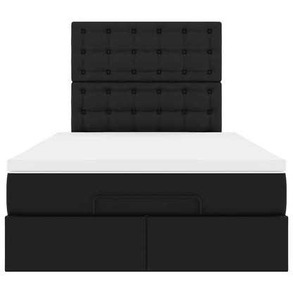 Ottoman Bed with Mattress Black - King Single
