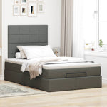 Dark Grey Ottoman Bed with Mattress and Easy-Lift Storage King Single