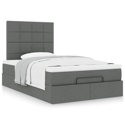 Dark Grey Ottoman Bed with Mattress and Easy-Lift Storage King Single