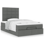 Dark Grey Ottoman Bed with Mattress and Easy-Lift Storage King Single