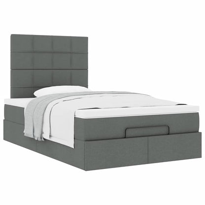 Dark Grey Ottoman Bed with Mattress and Easy-Lift Storage King Single