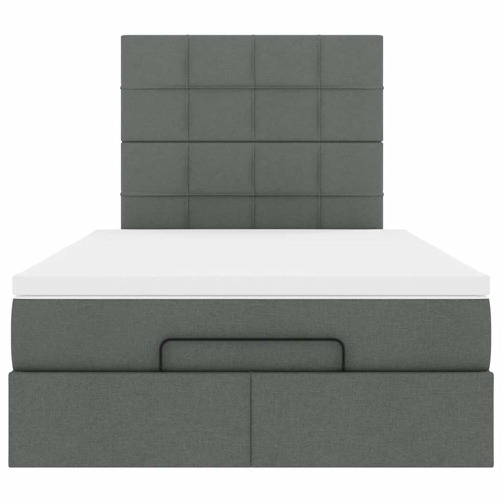 Dark Grey Ottoman Bed with Mattress and Easy-Lift Storage King Single