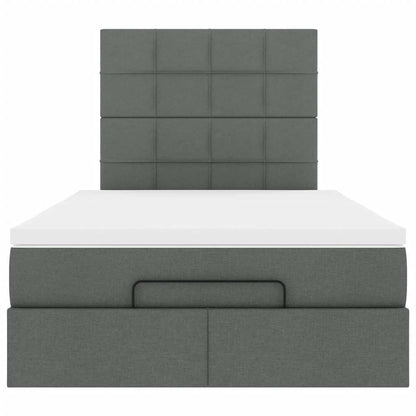 Dark Grey Ottoman Bed with Mattress and Easy-Lift Storage King Single