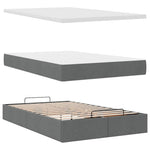 Dark Grey Ottoman Bed with Mattress and Easy-Lift Storage King Single