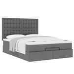 Ottoman Bed with Mattress Dark Grey - Queen