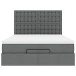 Ottoman Bed with Mattress Dark Grey - Queen