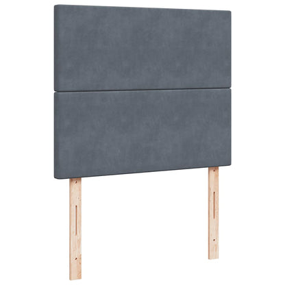 Dark Grey Ottoman Bed with Pocket Spring Velvet Mattress King Single