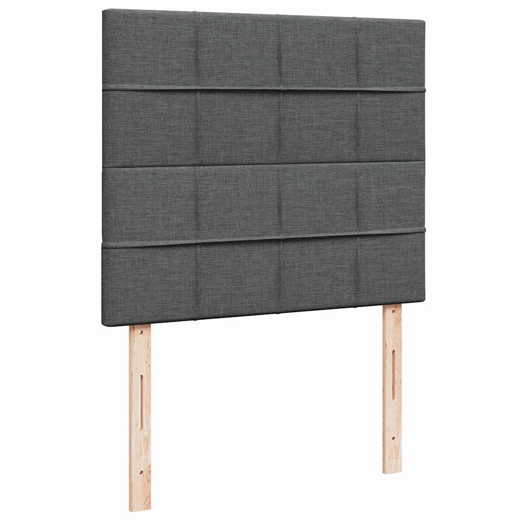 King Single Ottoman Storage Bed with Pocket Spring Mattress and LED Strip Dark Grey
