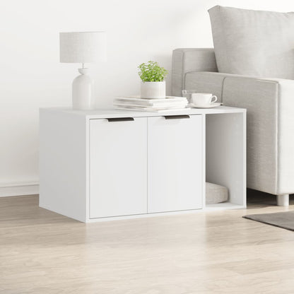 Cat Litter Box Enclosure Cabinet White 80cm | HomeAndLiving