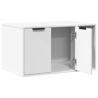 Cat Litter Box Enclosure Cabinet White 80cm | HomeAndLiving