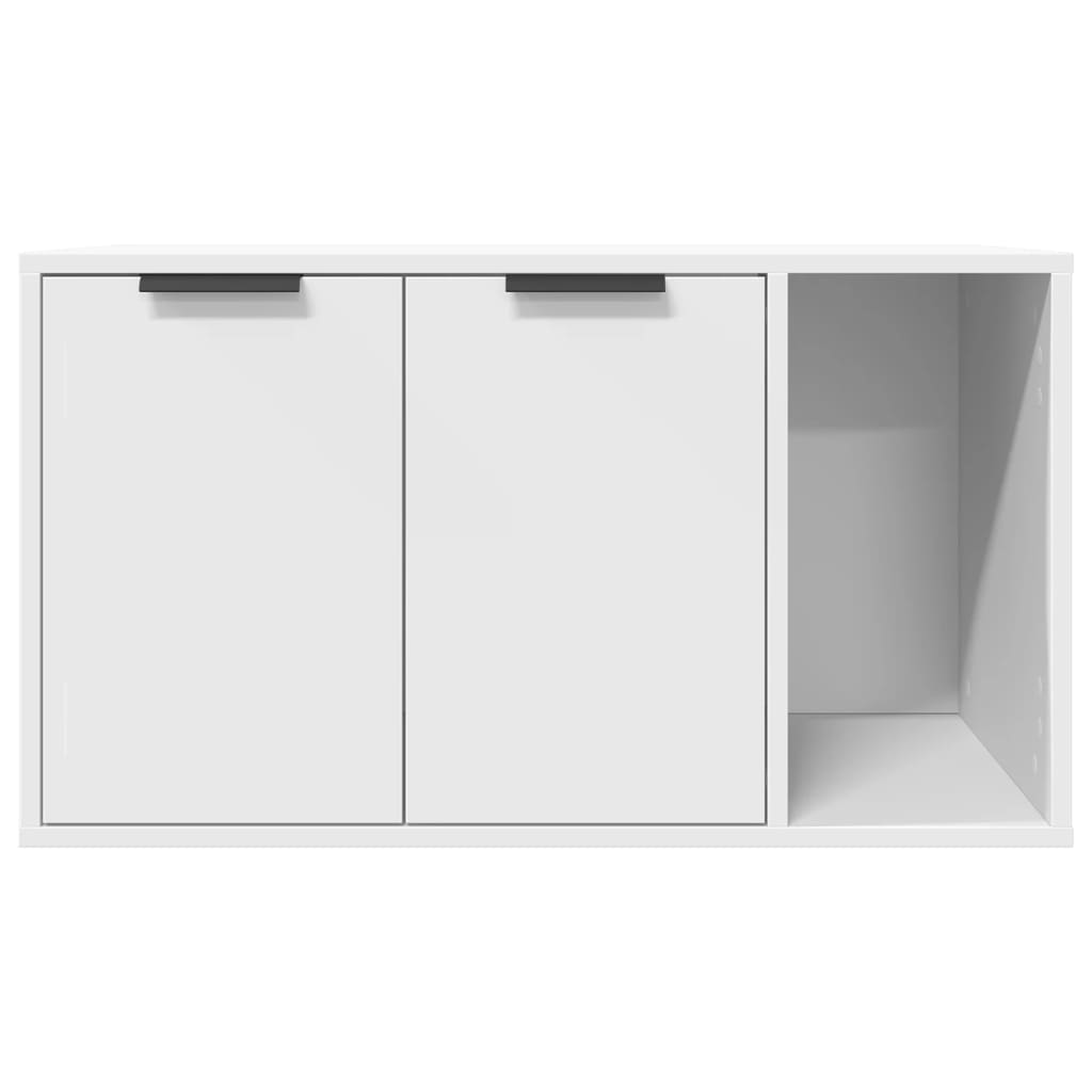 Cat Litter Box Enclosure Cabinet White 80cm | HomeAndLiving