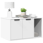Cat Litter Box Enclosure Cabinet White 80cm | HomeAndLiving