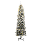 Artificial Christmas Tree with 300 LEDs and Flocked Snow