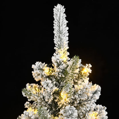 Artificial Christmas Tree with 300 LEDs and Flocked Snow
