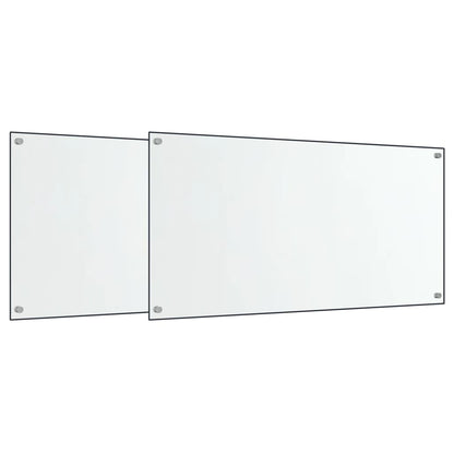 Kitchen Backsplashes 2 pcs Transparent Tempered Glass-Stylish
