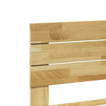 Oak Wood Bed Frame with Headboard Slatted Base Double Size Mattress Support