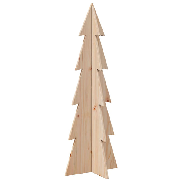  Wooden Christmas Tree for Decoration 112 cm Solid Wood Pine