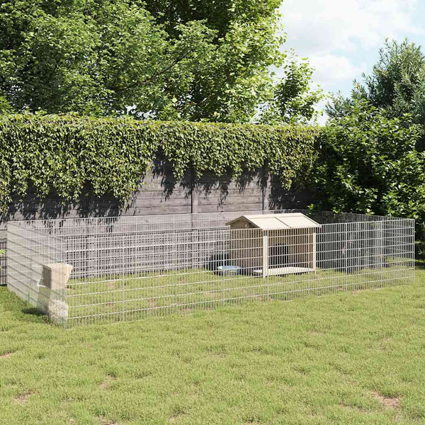  Free Range Animal Enclosure 24-Panel Galvanised Iron