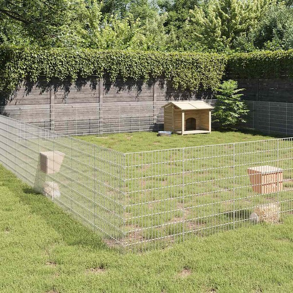  Free Range Animal Enclosure 48-Panel Galvanised Iron