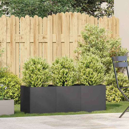Steel Garden Planter 120cm Black Outdoor | HomeAndLiving