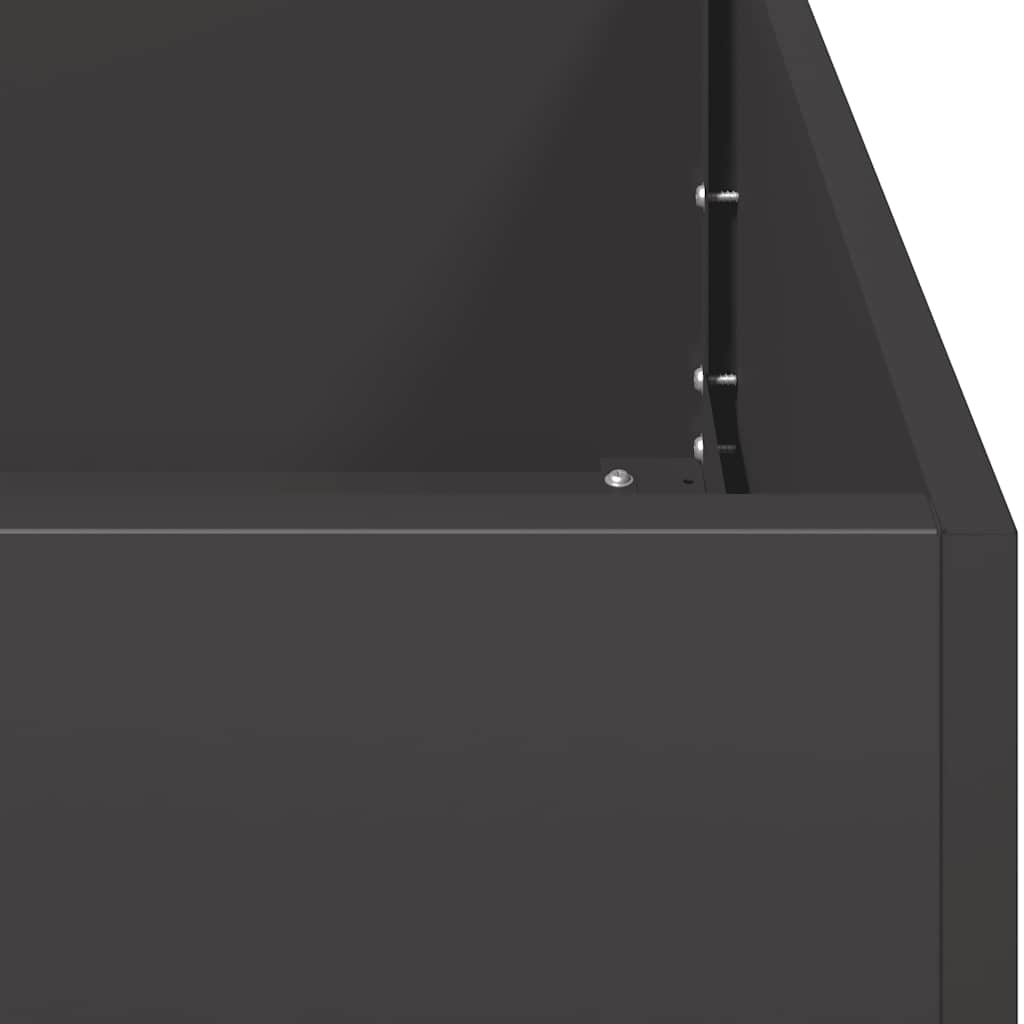 Steel Garden Planter 120cm Black Outdoor | HomeAndLiving