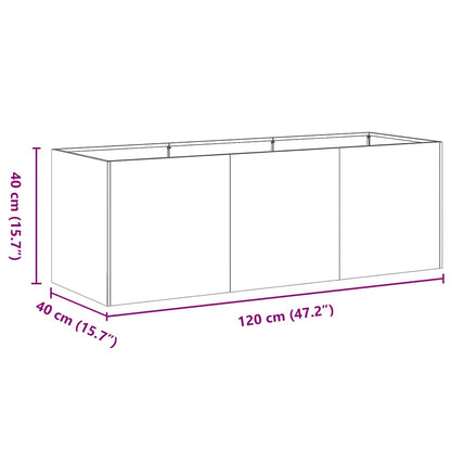 Steel Garden Planter 120cm Black Outdoor | HomeAndLiving